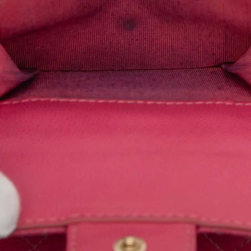 CHANEL Pink Caviar Leather Logo Wallet